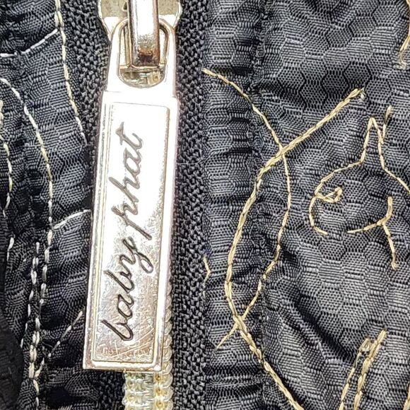 Vintage Y2K Baby Phat Jacket Fur Hooded All Over Print Size XL Rare Black - Picture 4 of 12